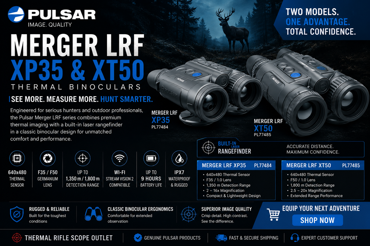 Pulsar Merger LRF XP35 & LRF XT50 Thermal Binoculars