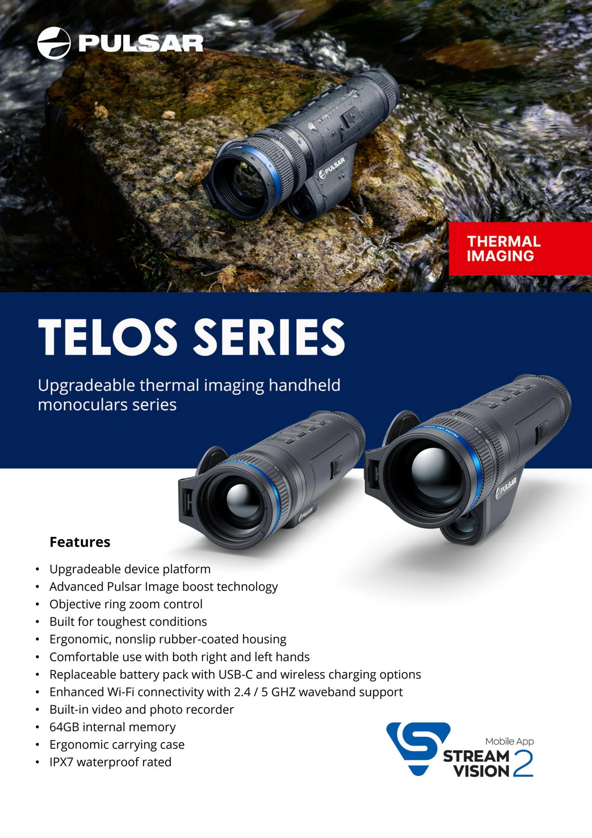 Pulsar Telos LRF XP50 Thermal Imaging Monocular PL77492 "NEW"